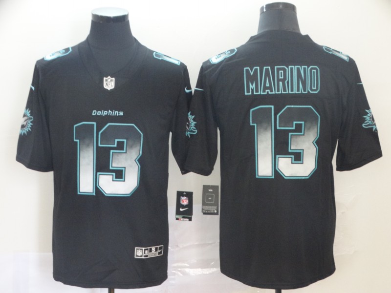 Men's Miami Dolphins #13 Dan Marino Black Authentic Jersey